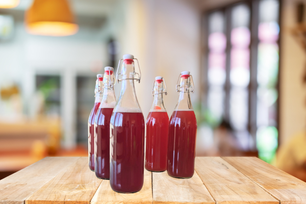 bottles on table bottles on table
